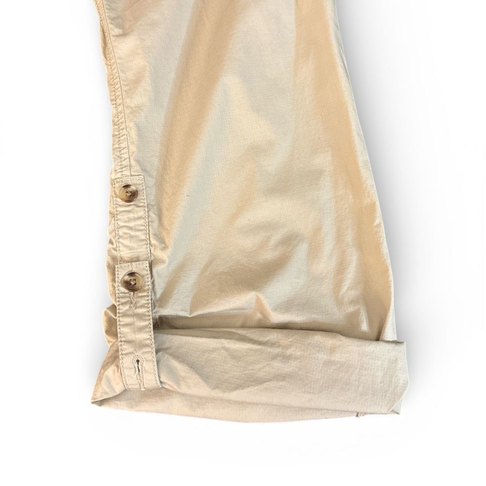 Vintage Old Navy Women's Khaki Cargo Pants Y2K Roll Up Utility Cotton Size 16 - Picture 3 of 5